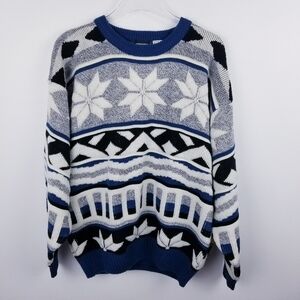Knightsbridge Vintage Winter Snowflake Ski Sweater